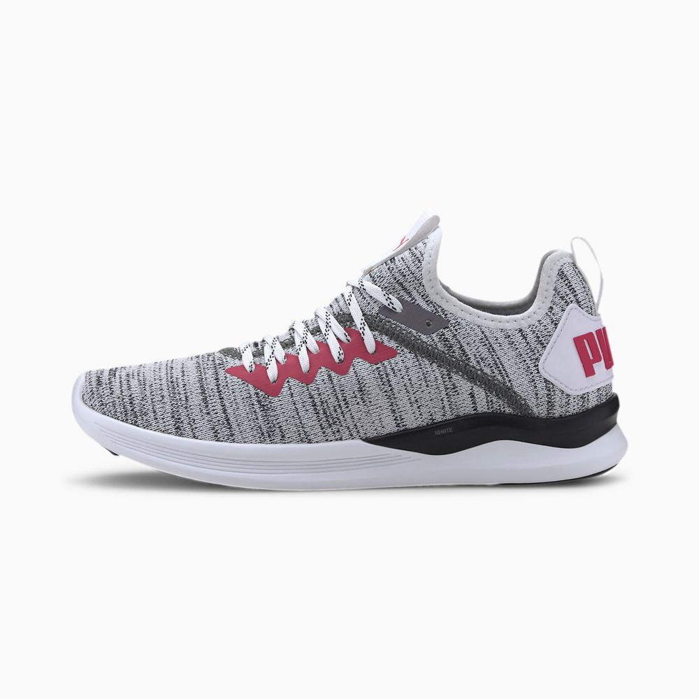 Puma IGNITE Flash evoKNIT Női Edzőcipő - Fehér/Fekete/Világos Rózsaszín ( Hungary - IVEBX4586 )